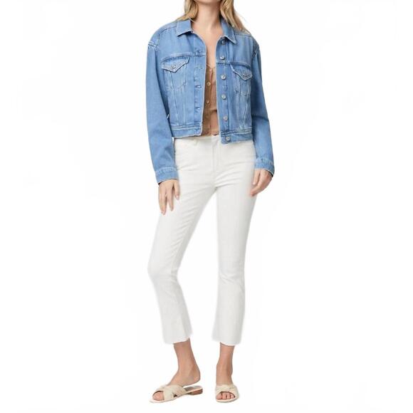 PAIGE Denim - NEW PAIGE colette crop jeans in golden sand distressed